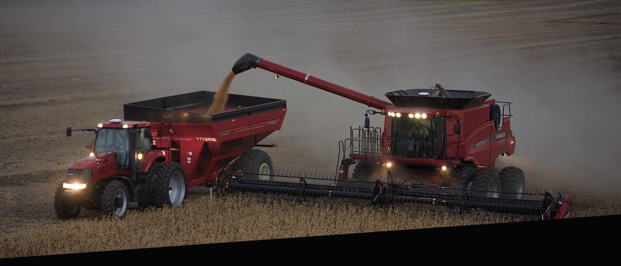 Case Combine During Harvest